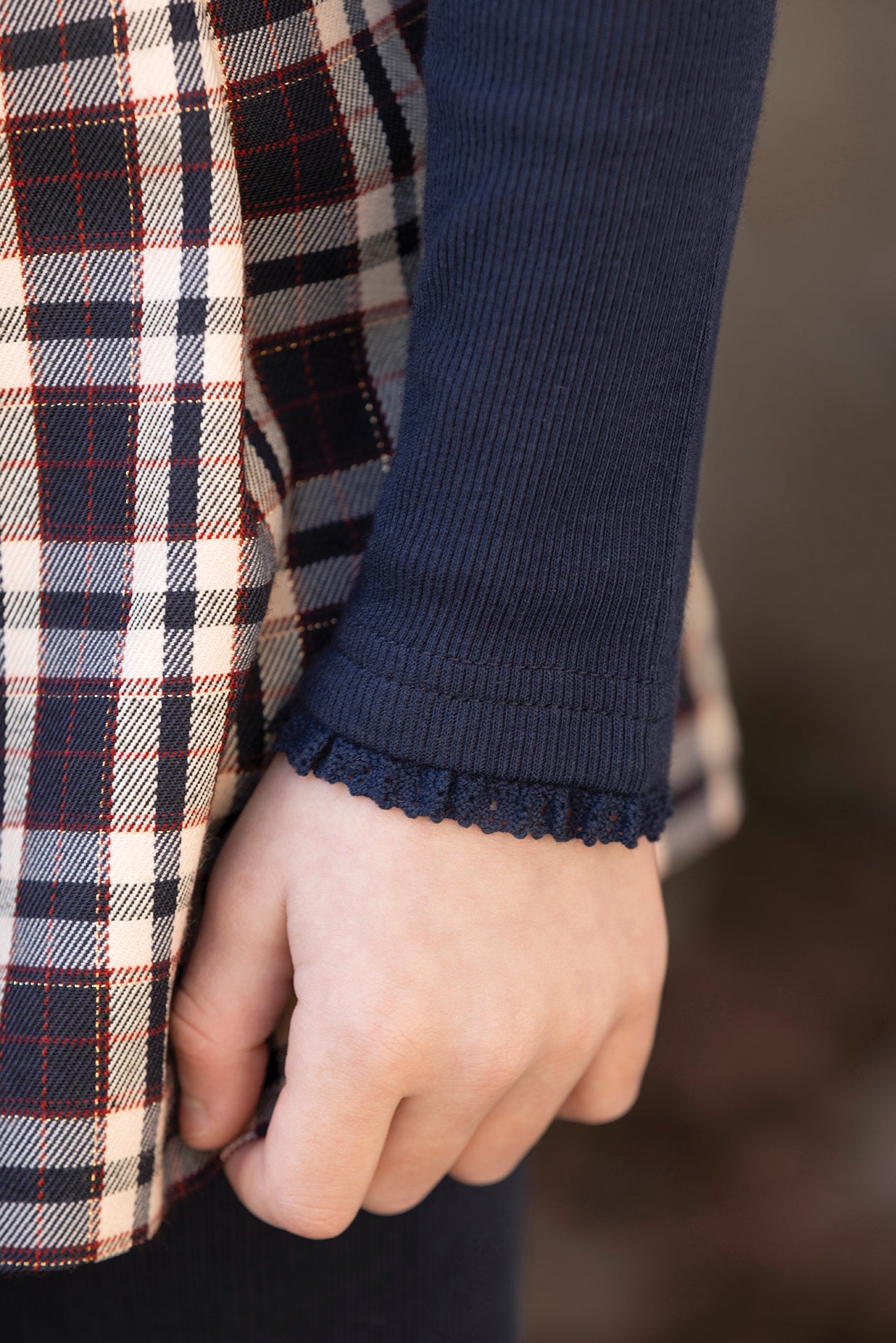 Sous pull - Marine coton col cheminé