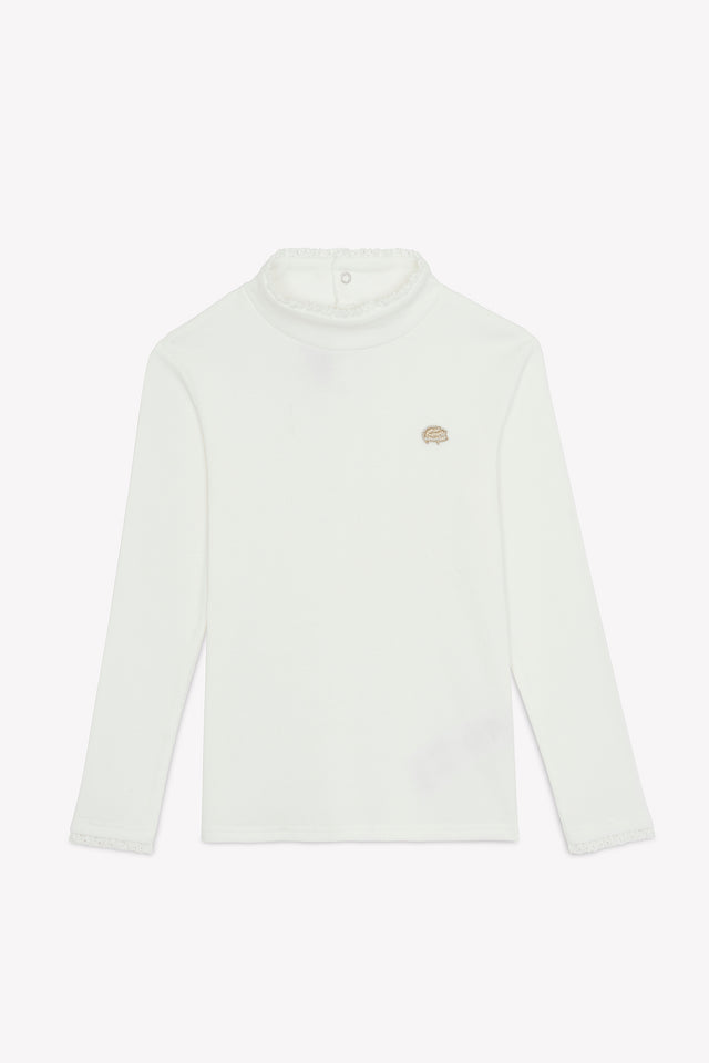 Under Sweater - Ecru cotton Chimney collar - Image principale