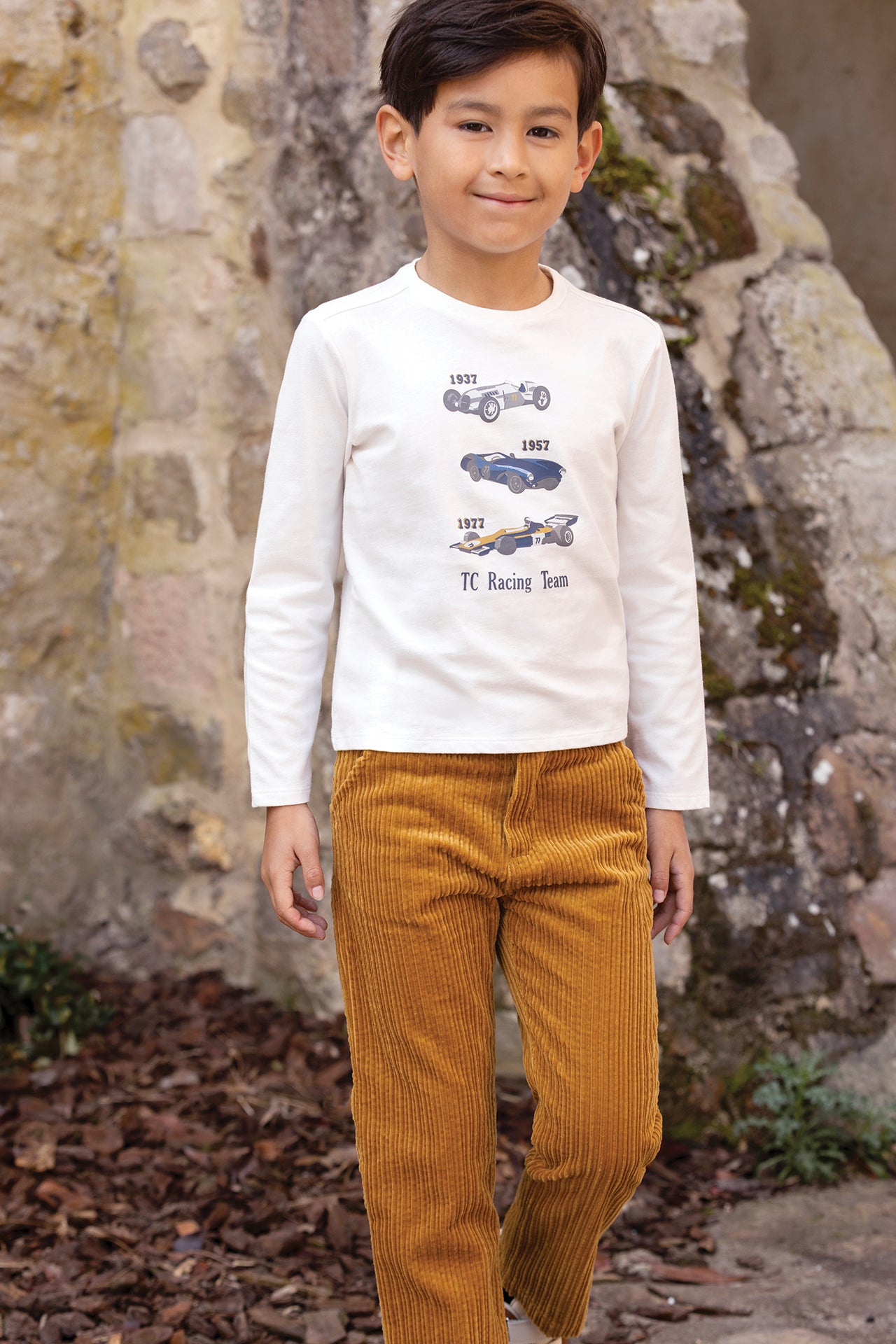 T-shirt - Moutarde coton imprimé