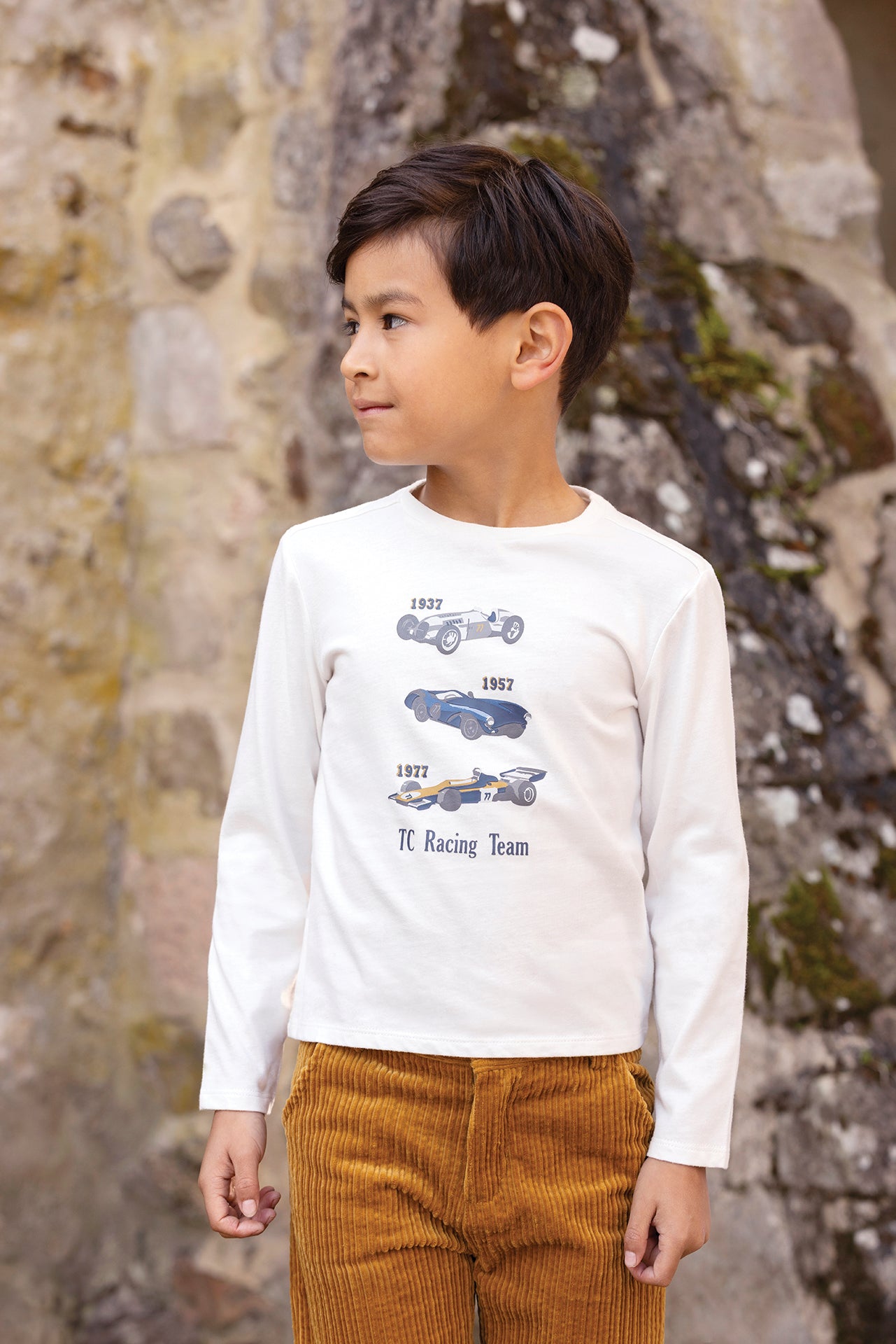 T-shirt - Moutarde coton imprimé