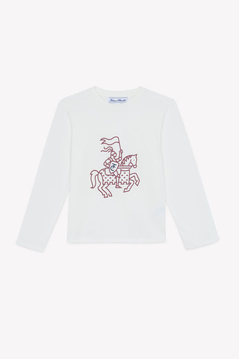 T-shirt - Burgundy cotton Print - Image principale