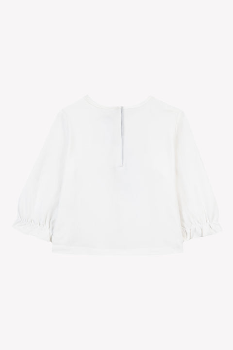 T-shirt - Ecru coton imprimé souris - Image principale