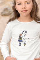 T-shirt - Marine coton col rond
