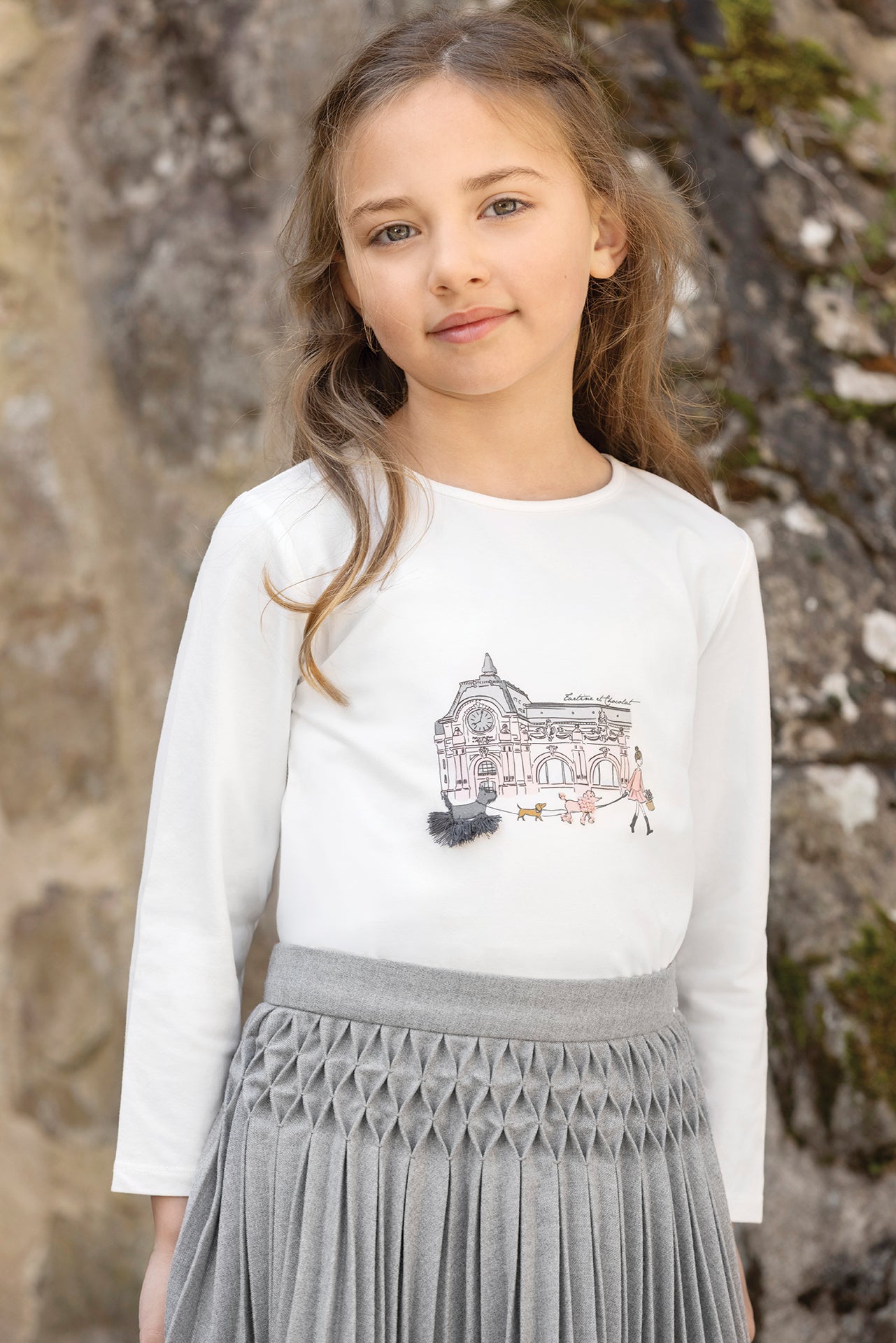 T-shirt - Blush coton col rond