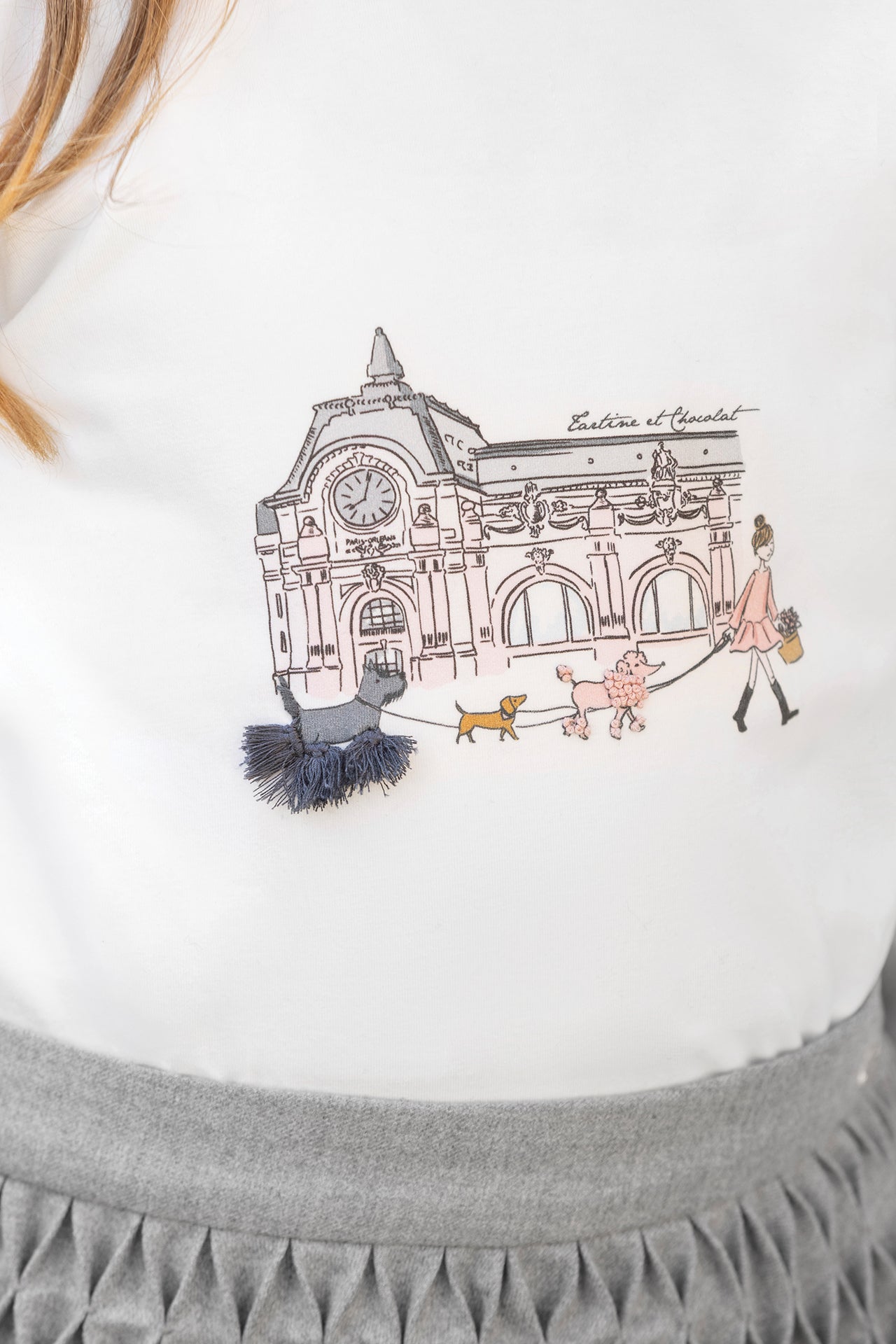 T-shirt - Blush coton col rond