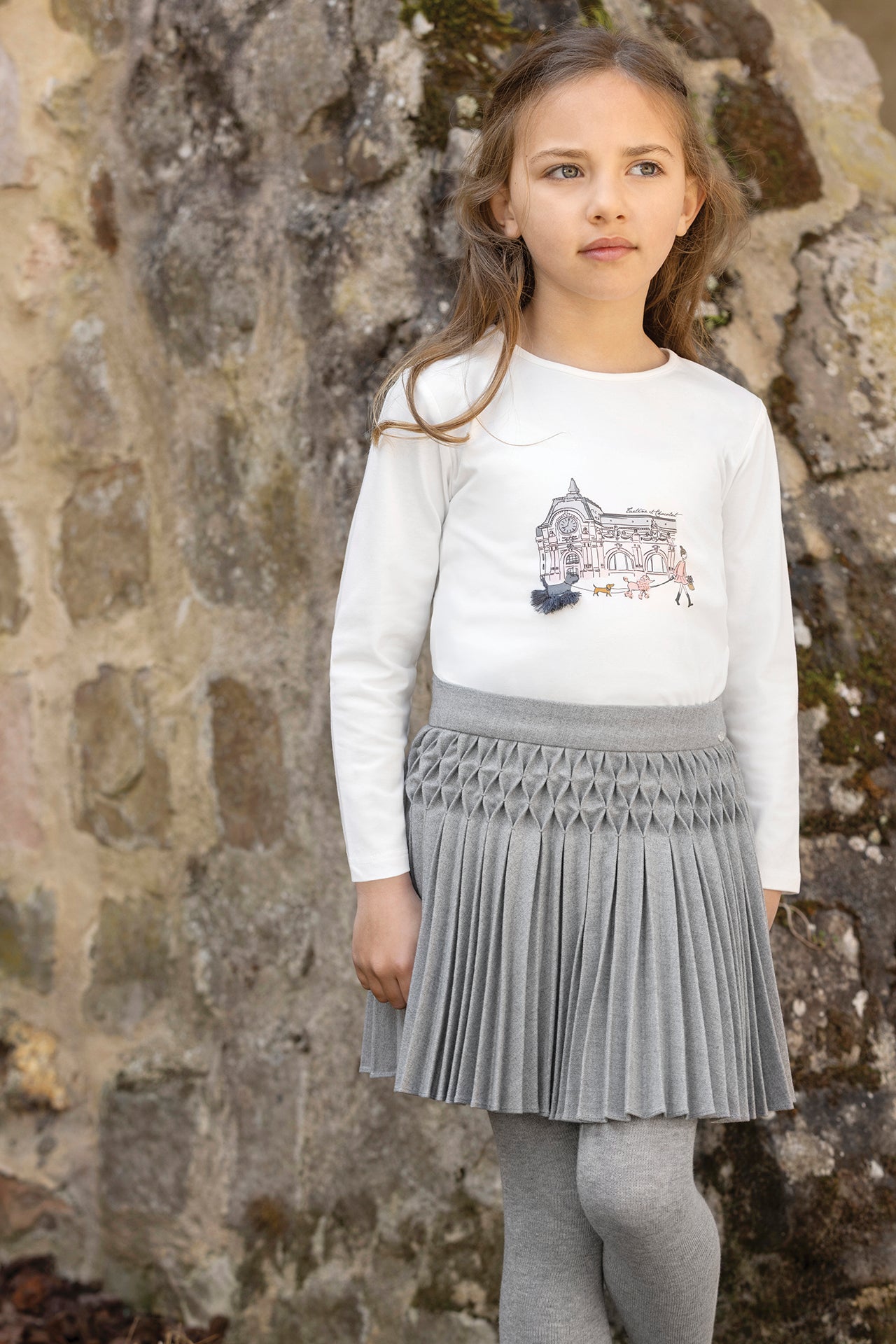 Jupe - Gris plits plats
