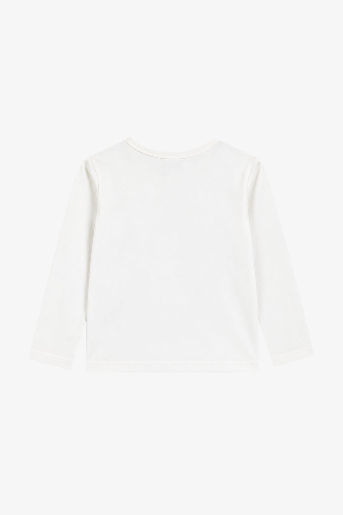 T-Shirt - Ecru Baumwolle Rundhals