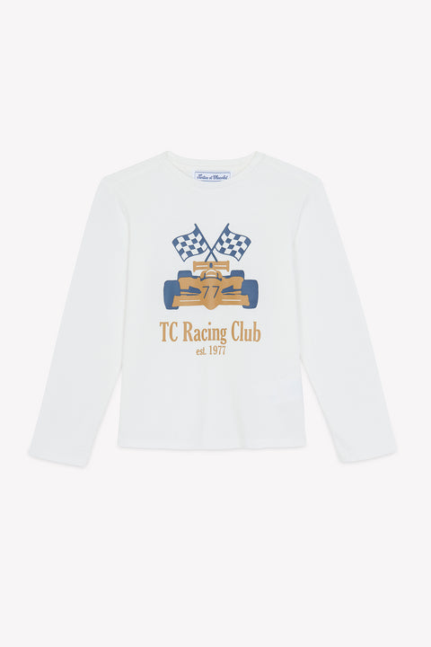 T-shirt - Cotton mustard Print racing club - Image principale