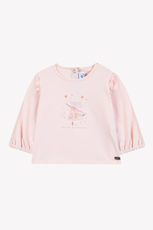 T-Shirt – Dew-Baumwolle mit tanzendem Maus-Print - Image principale