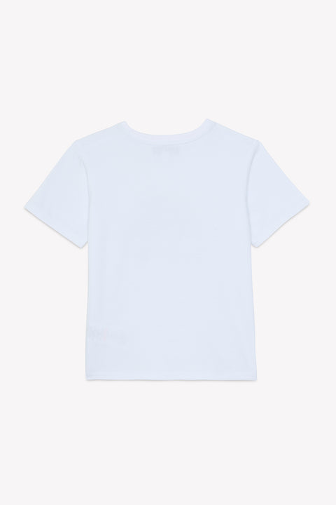 T-shirt - White cotton Print surfing - Image principale