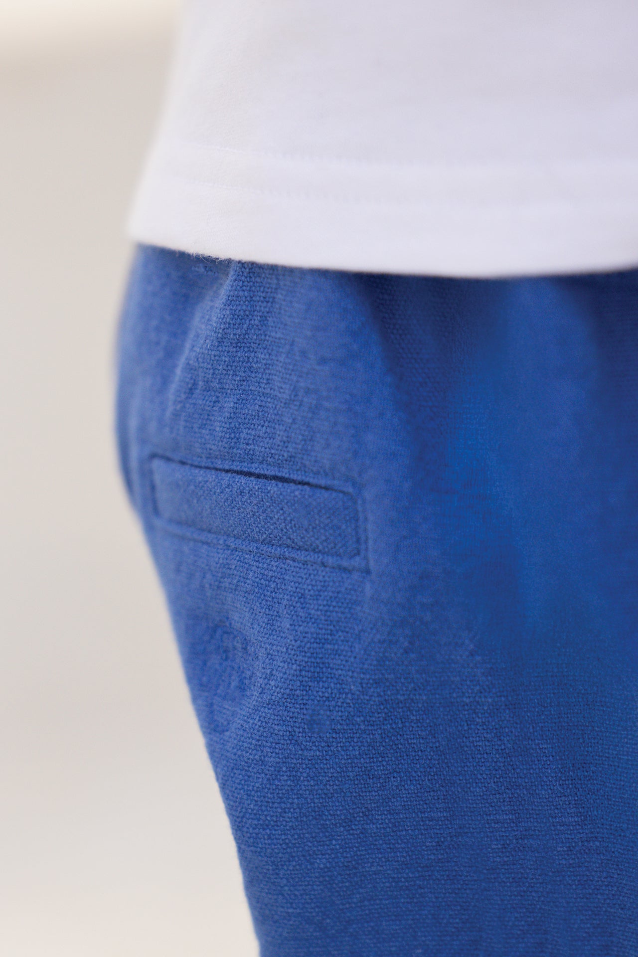 Short - Bleu coton lin