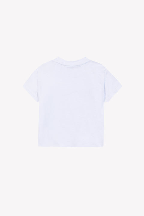 T-shirt - Blanc coton imprimé Léon Le Hérisson - Image principale