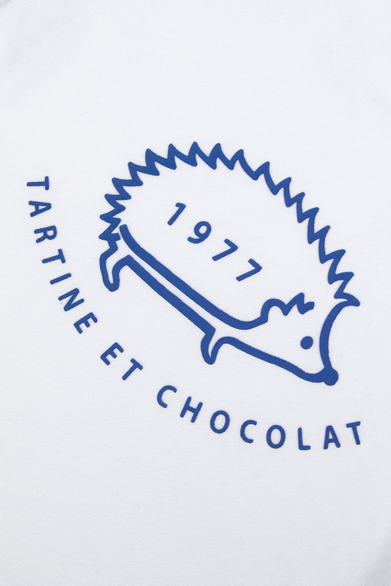 T-shirt - Blanc coton imprimé Léon Le Hérisson