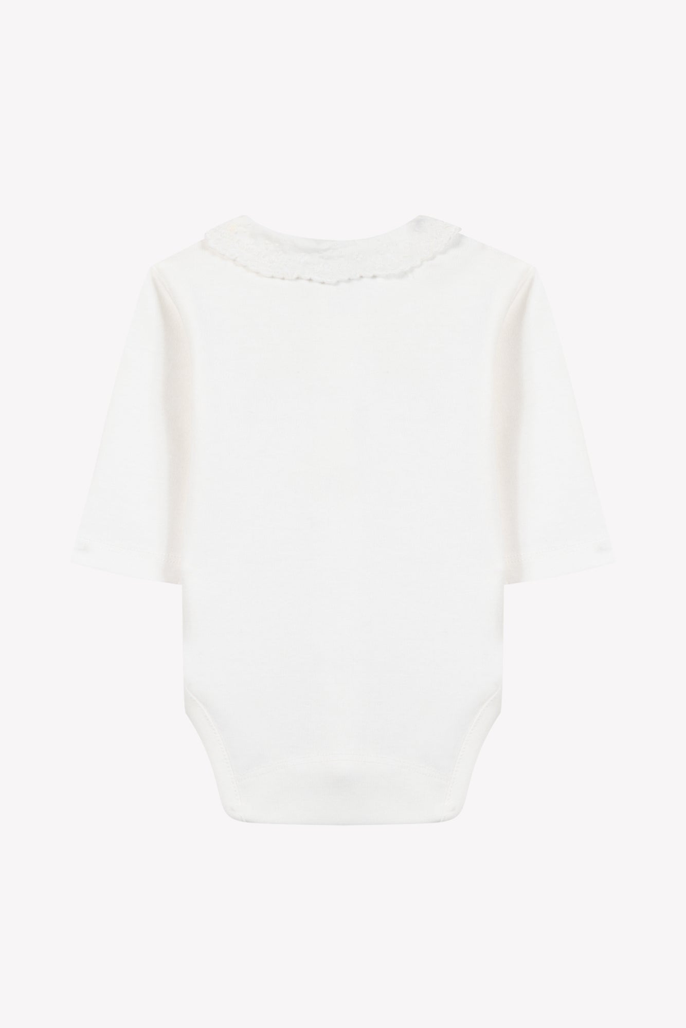 Body - Ecru coton col brodé