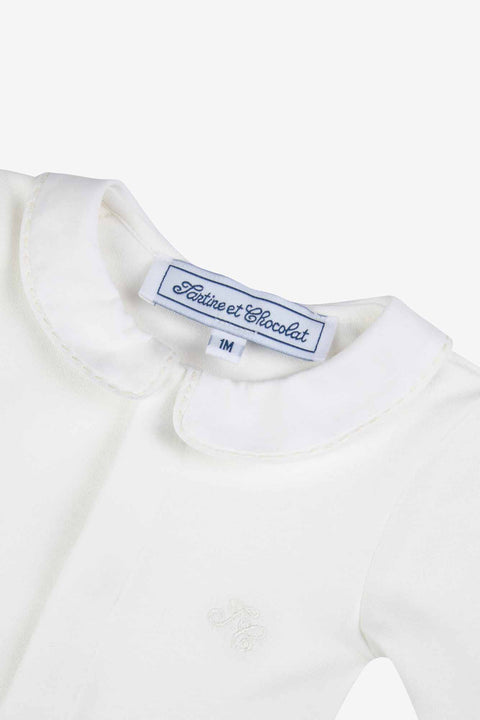 Body - Beige light cotton Peter pan collar - Image principale