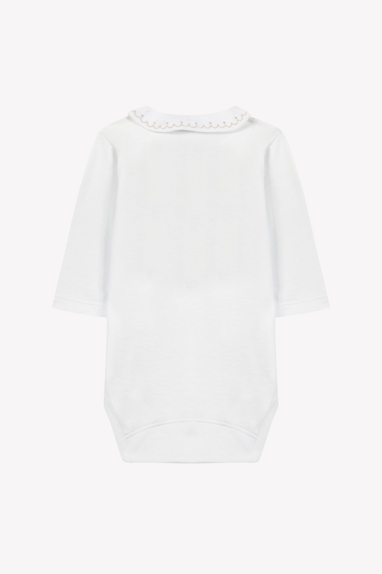 Body - Beige coton col brodé