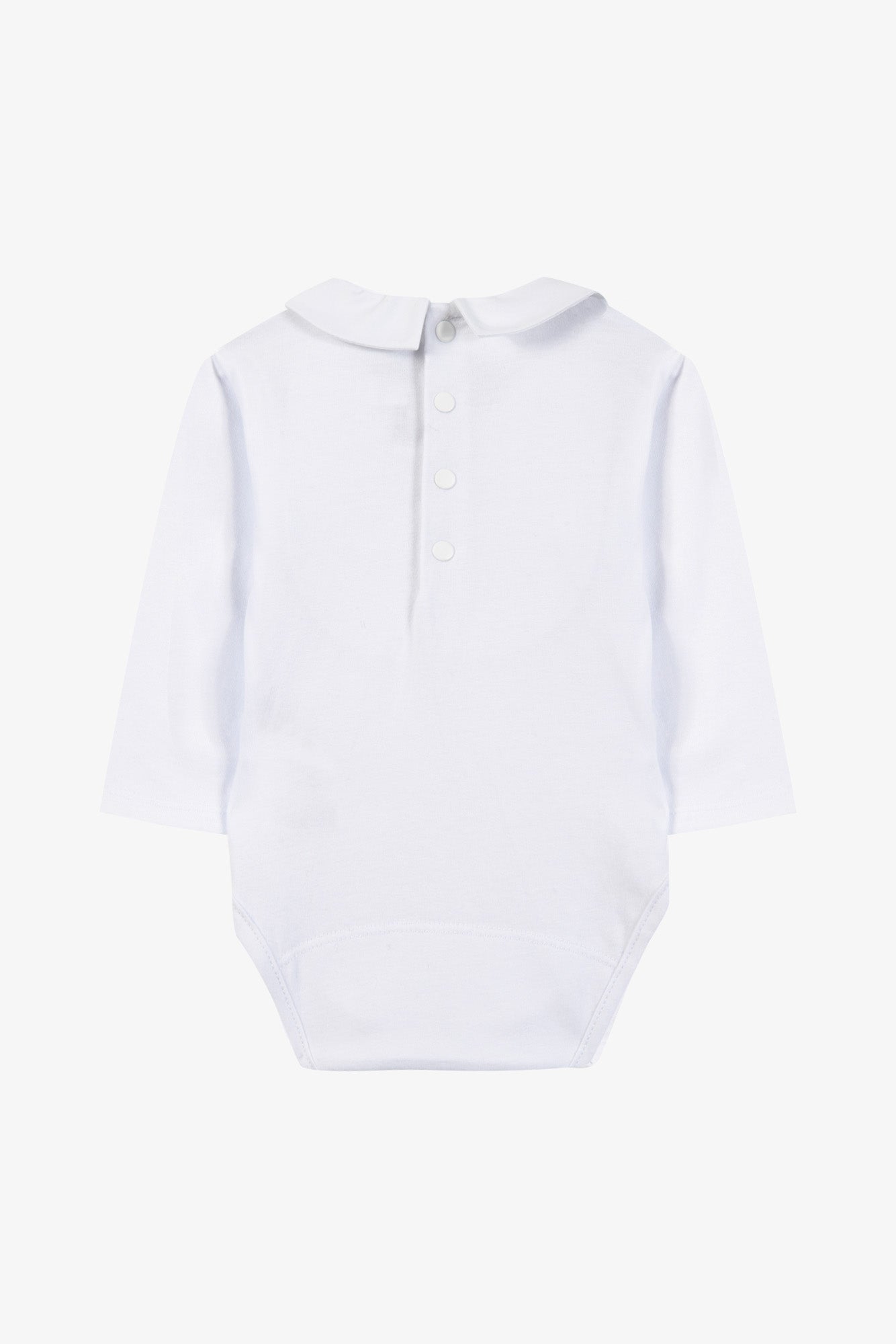 Body - White cotton Pointed collar Pleats religious