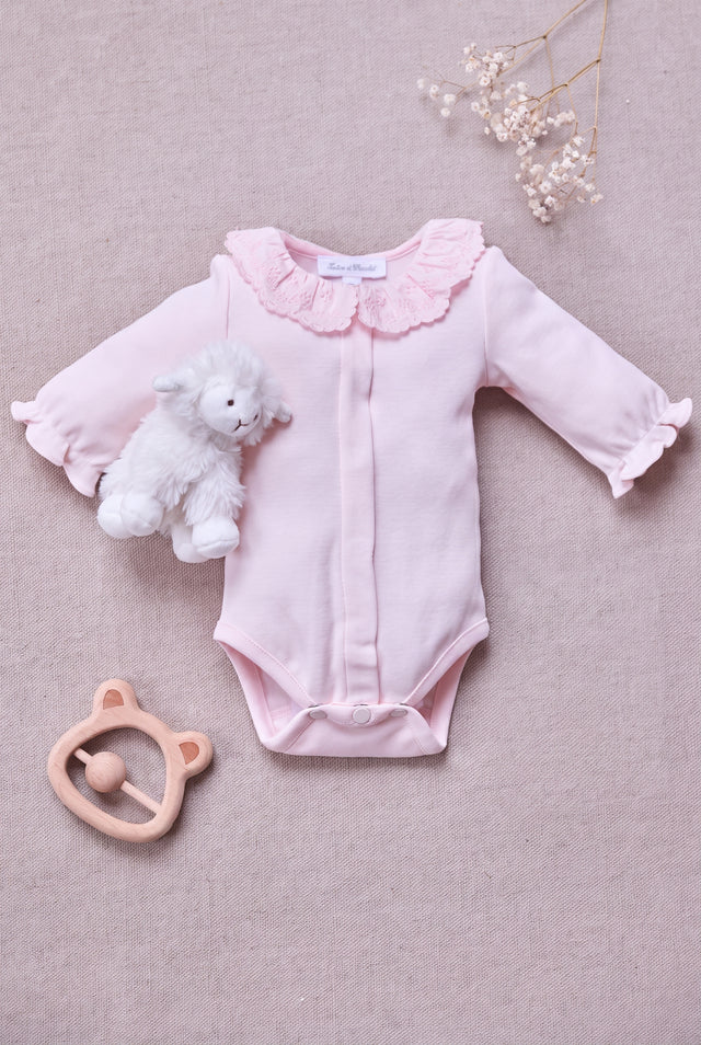Body - Cotton dew Collar Embroidered ruffled - Image principale