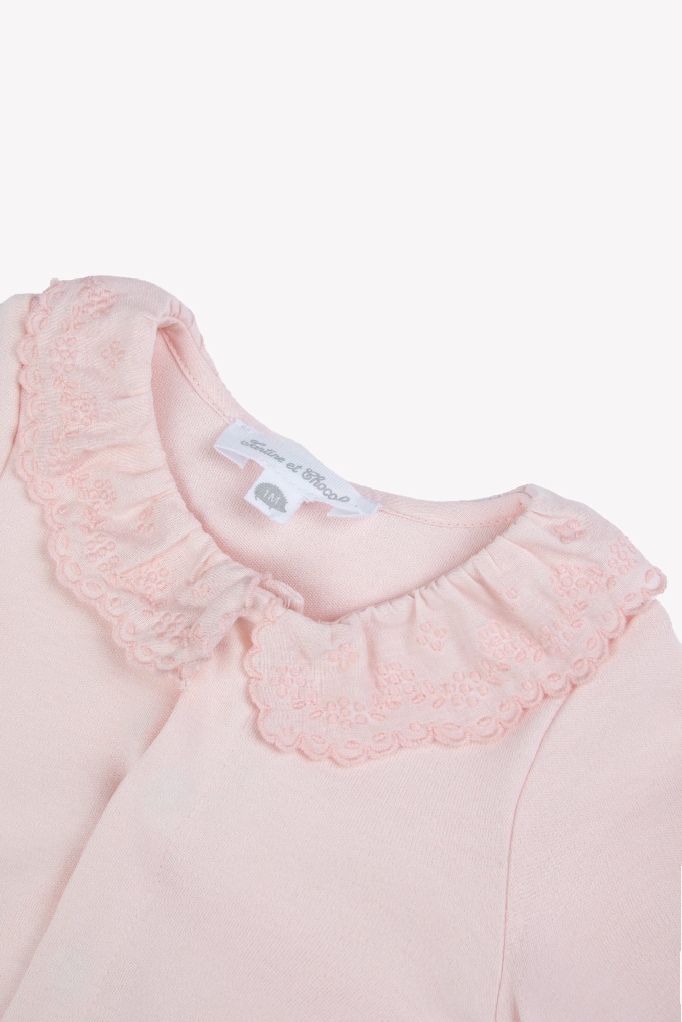 Body - Rosée coton col brodé volanté
