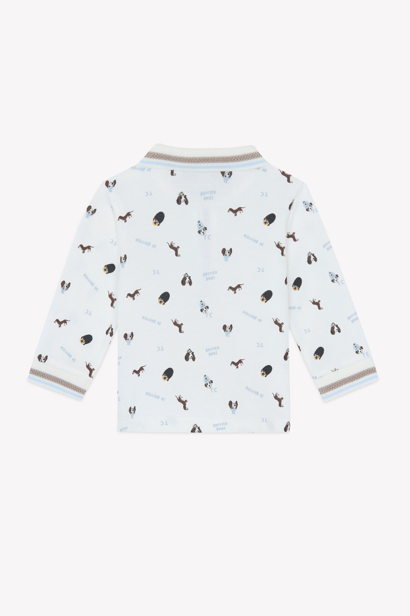 Polo - Ecru col pointu motifs
