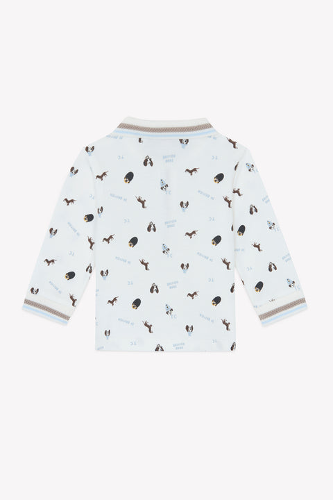 Polo - Ecru col pointu motifs - Image principale