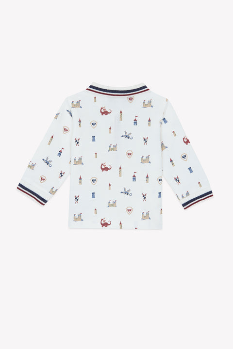 Polo - Bordeaux col pointu motifs - Image principale