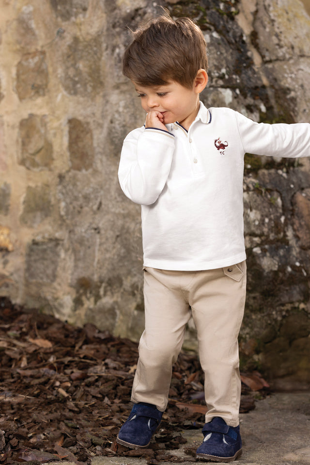 Pantalon - Arena de algodón Ribete - Image principale