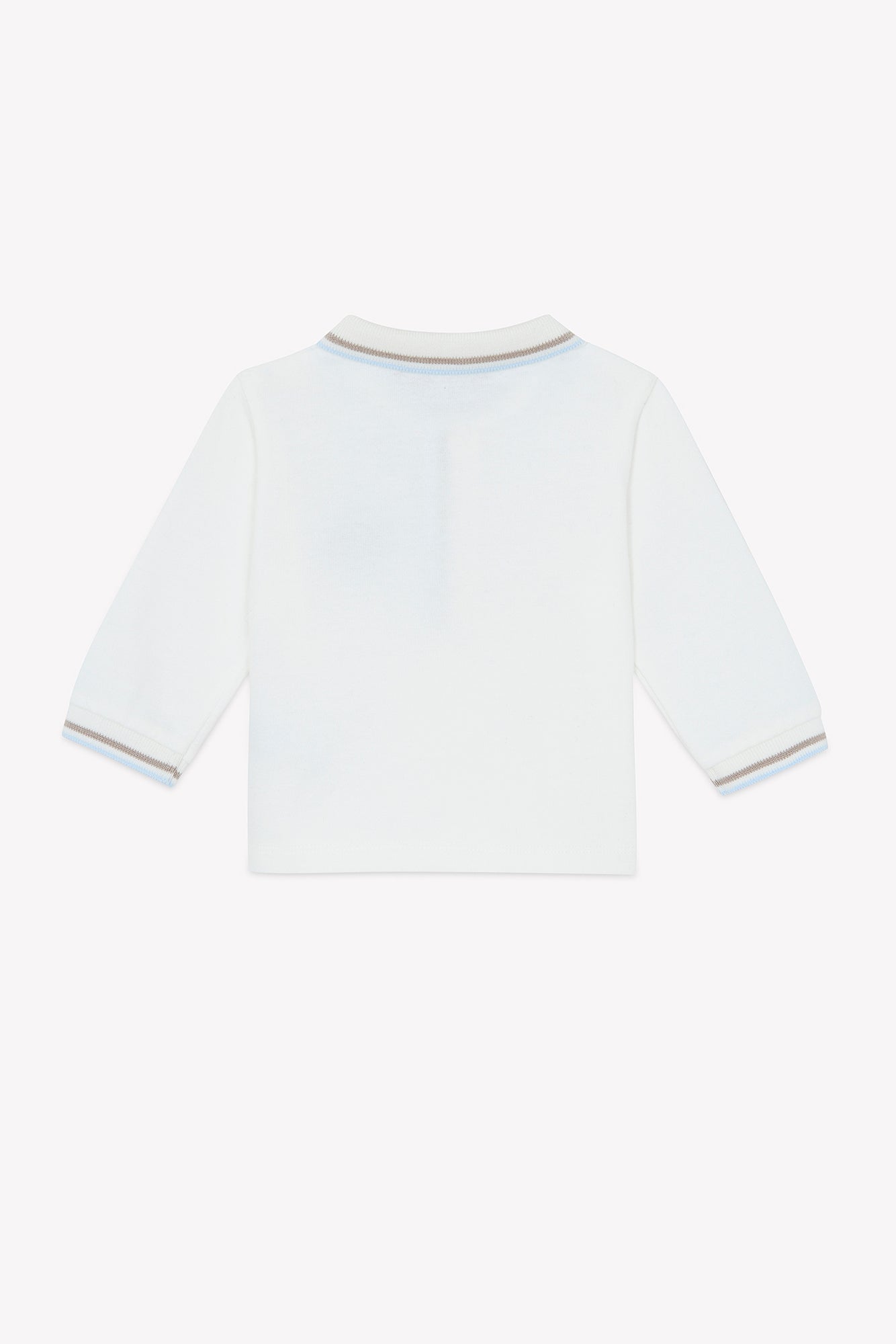 Polo - Ecru coton broderie chien