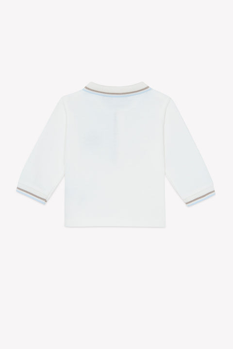 Polo - Ecru coton broderie chien - Image principale