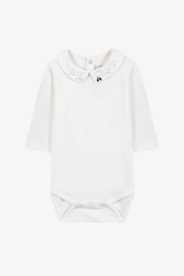 Body - Blue cotton horizon Embrodery dog - Image principale