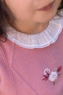 Body - Rosée coton col volanté dentelle fine