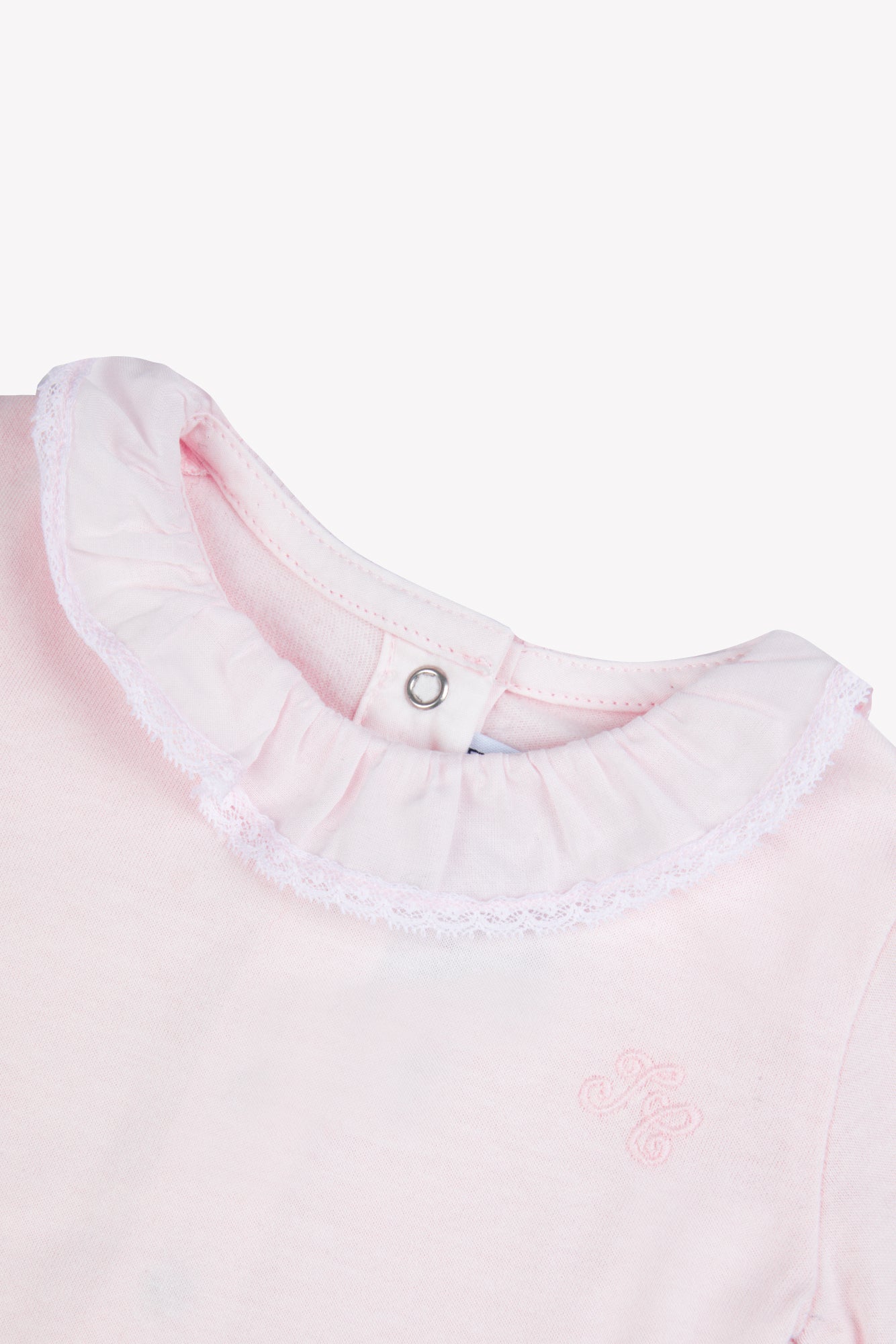 Body - Rosée coton col volanté dentelle fine
