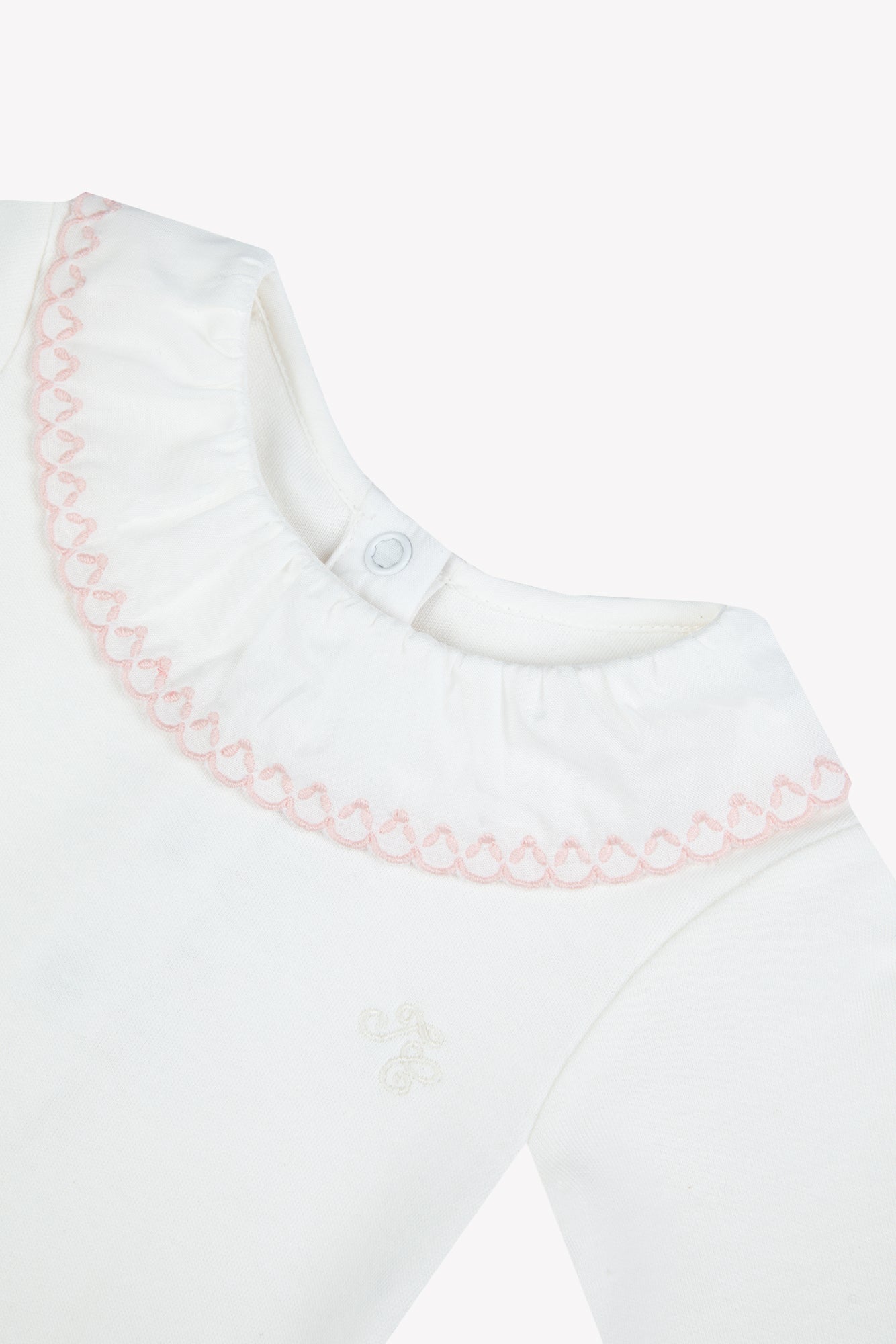 Body - Rosée coton col volanté broderie