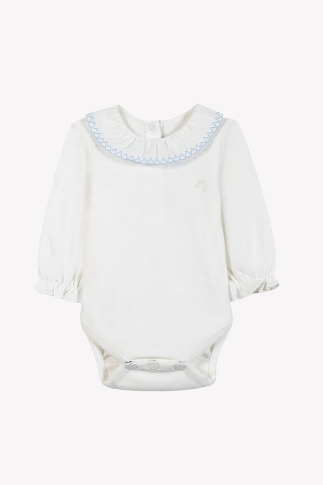 Body - Cotton cloud Ruffled collar Embrodery - Image principale