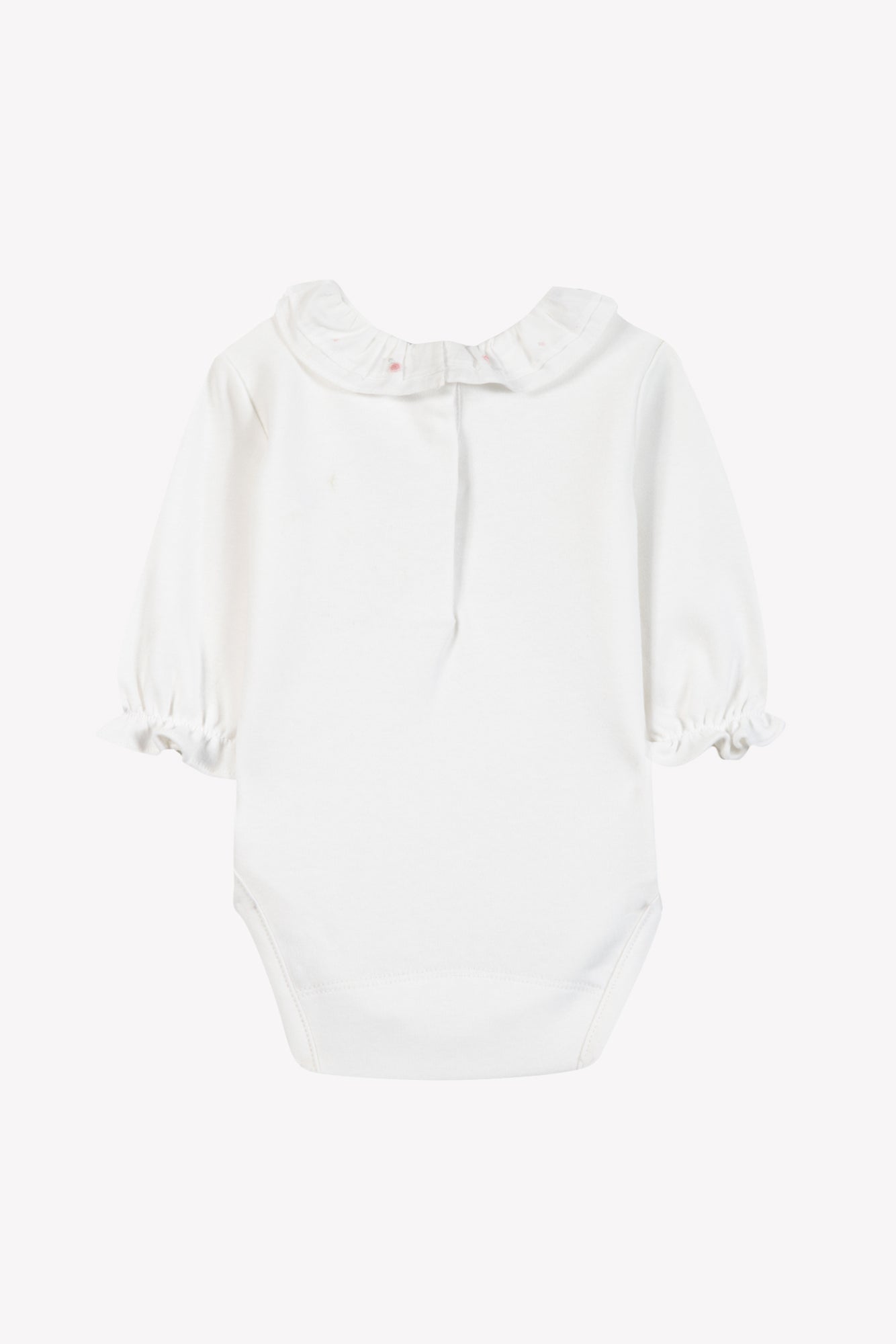 Body - Cotton dew Ruffled collar  flower embroidery