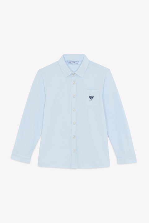 Camisa - Cielo de algodón Cuello plano Bordado - Image principale