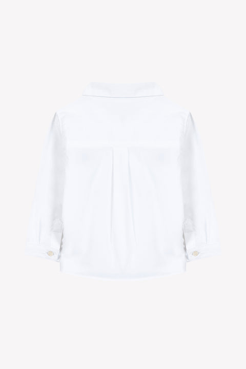 Shirt - White cotton Pointed collar Pleats religious - Image principale