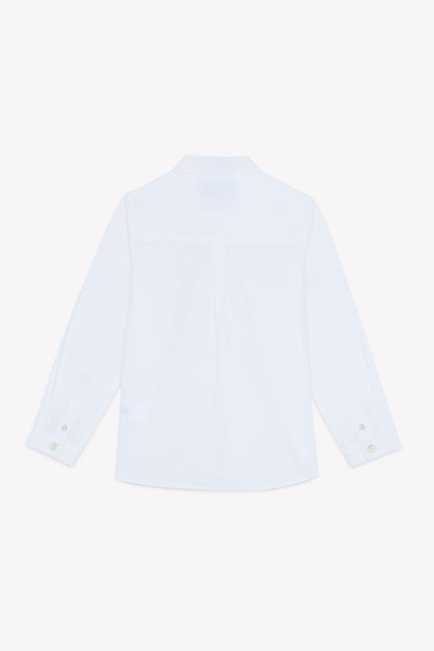 Shirt - White cotton Pleats religious - Image principale