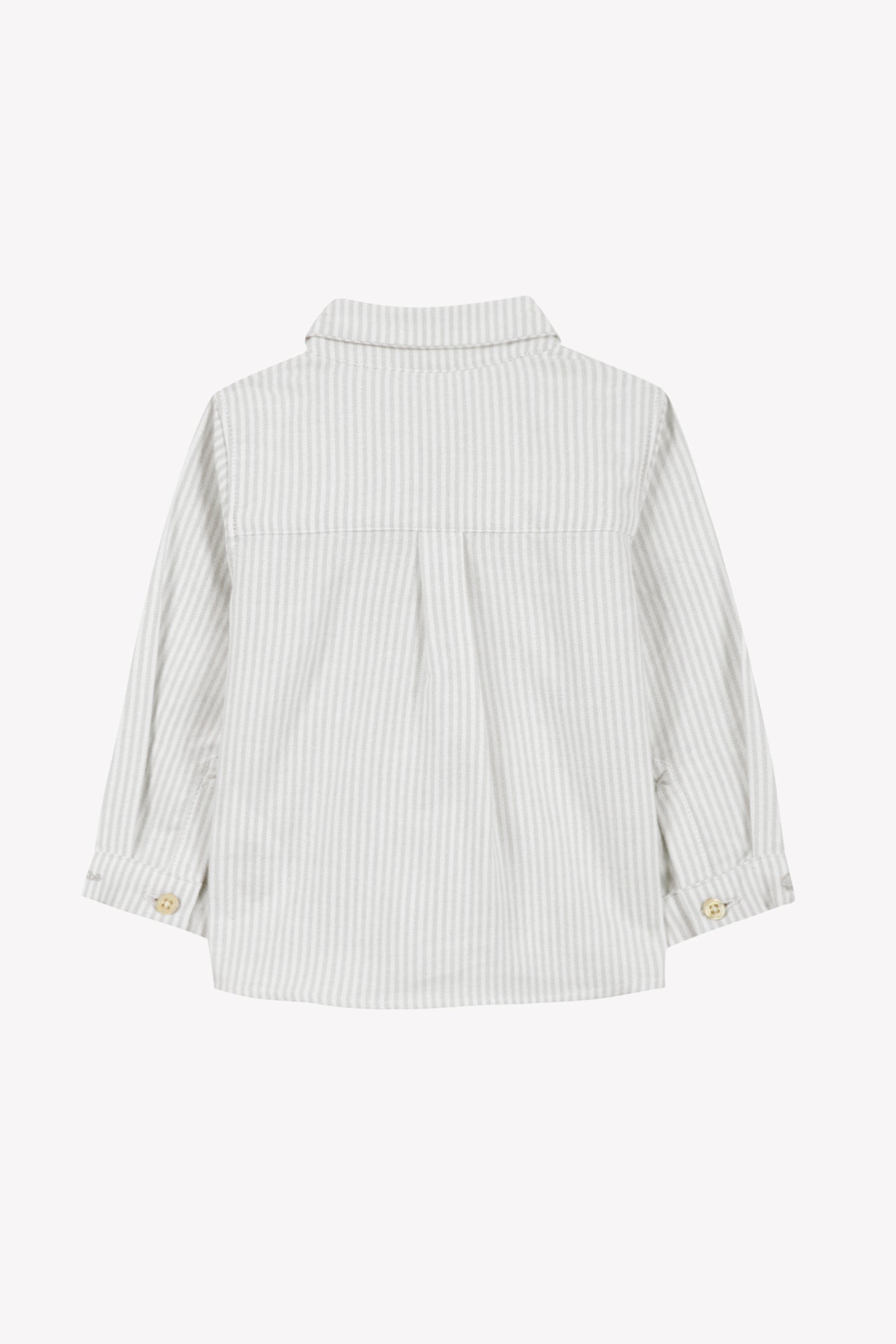 Shirt - Light grey Pointed collar Stripes