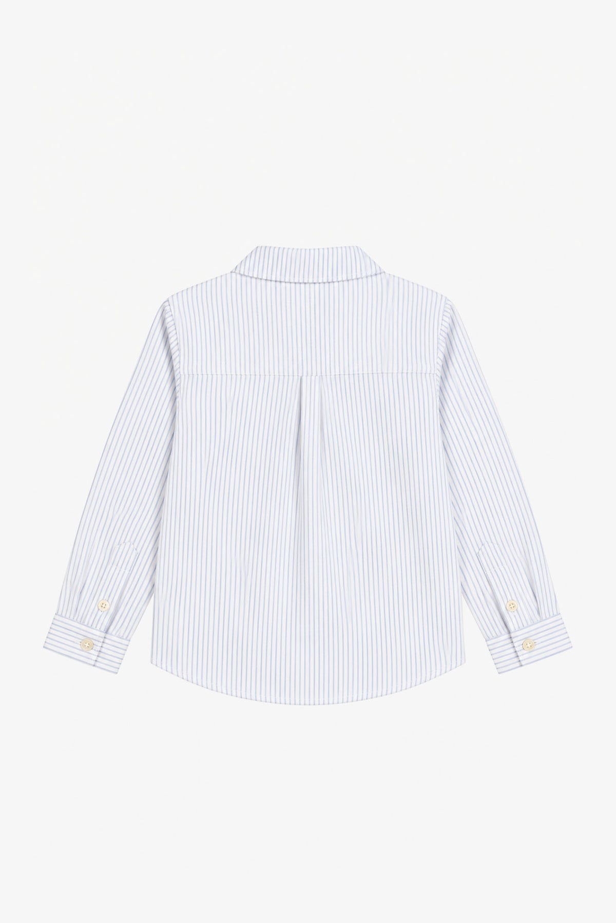 Shirt - Hellgraue Baumwolle mit Streifen