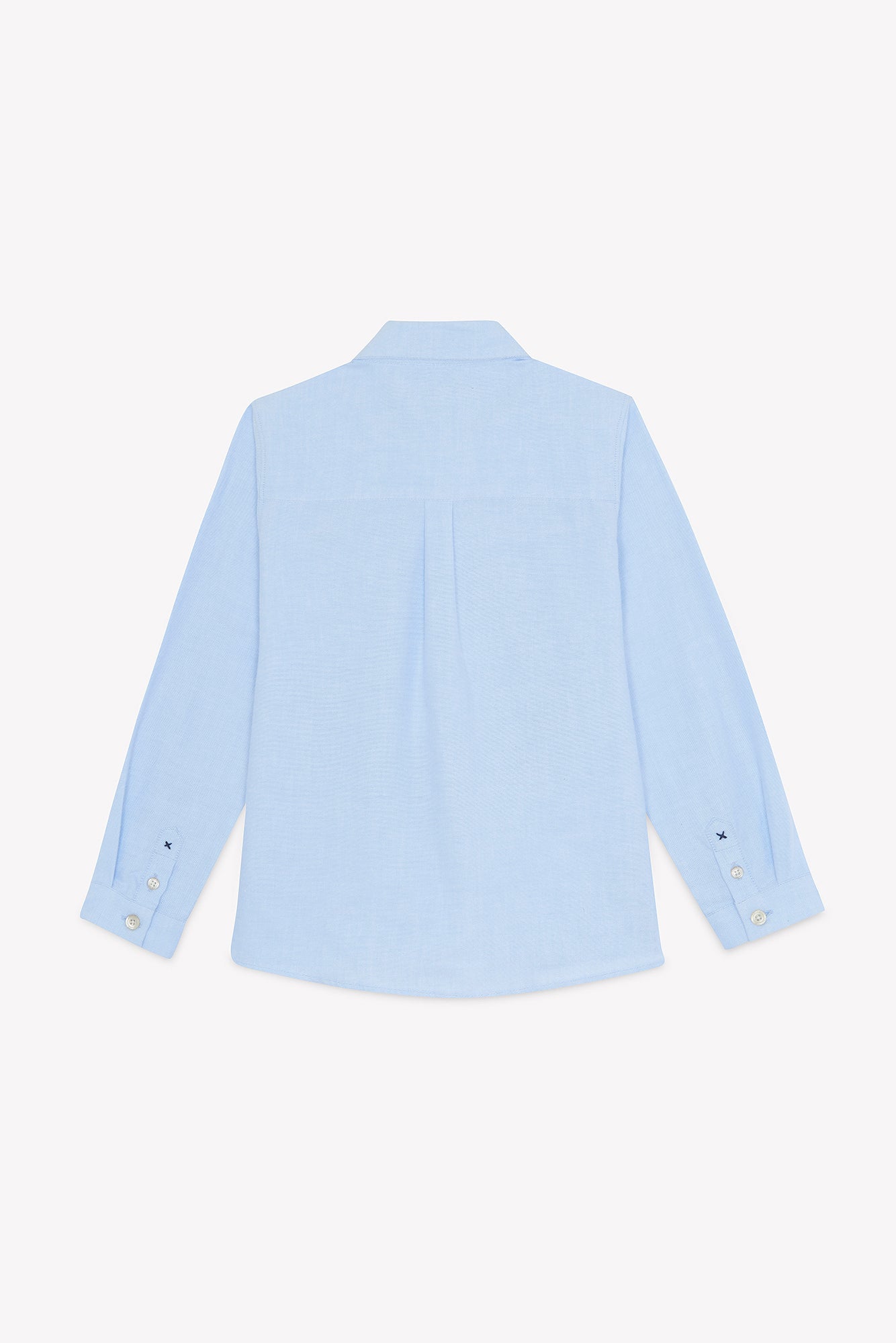 Shirt - Blau Horizon-Baumwollstickerei Blau Marineblau