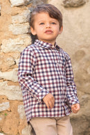 Shirt - Ecru cotton Check