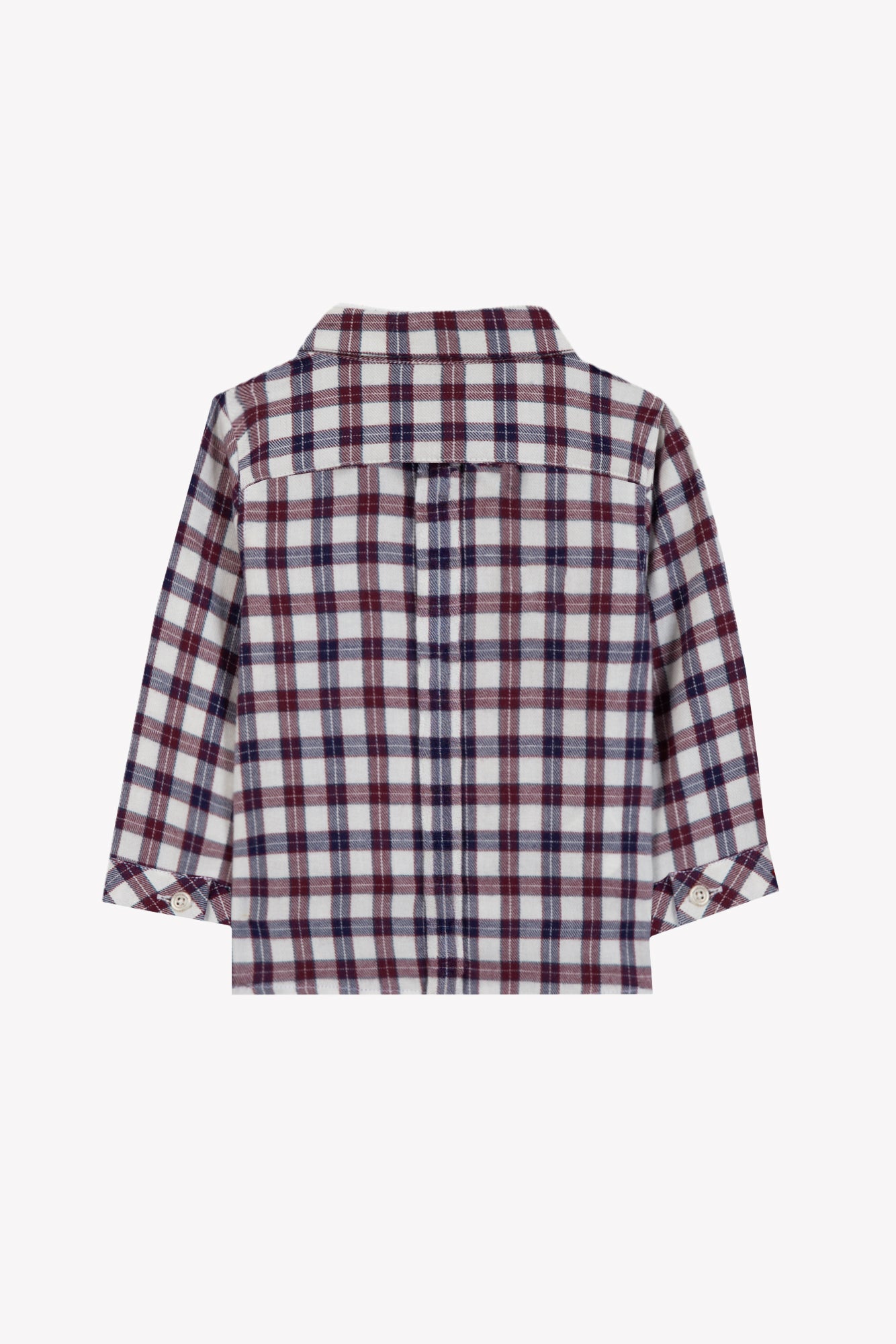 Shirt - Ecru cotton Check