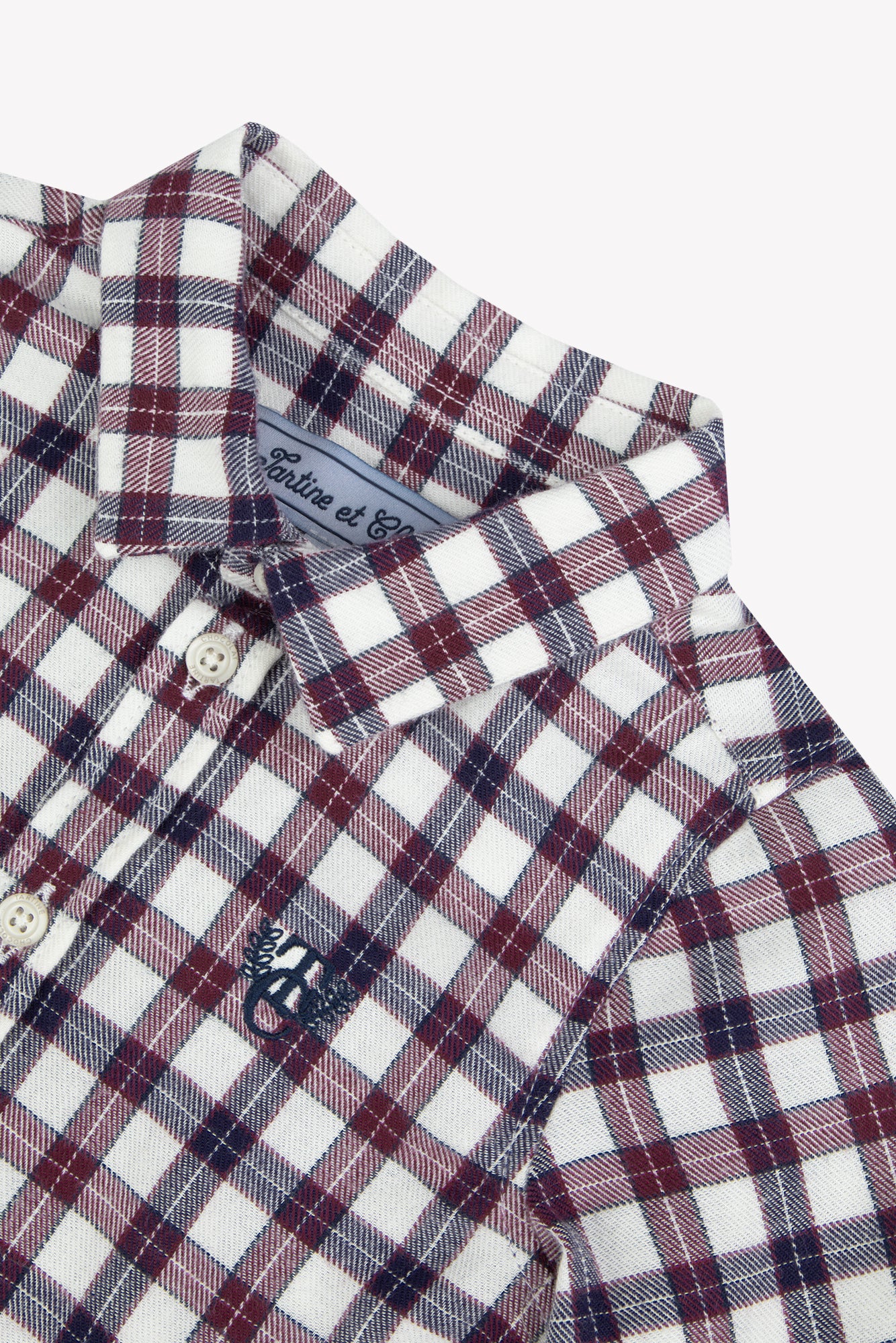 Shirt - Ecru cotton Check