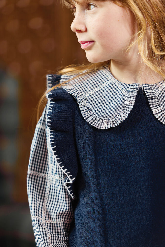 Sweater - Navy Wool Knitwear braided - Image principale