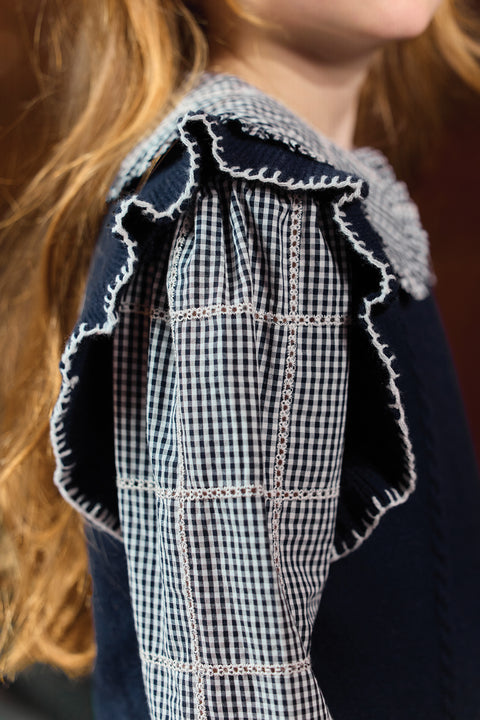 Sweater - Navy Wool Knitwear braided - Image principale