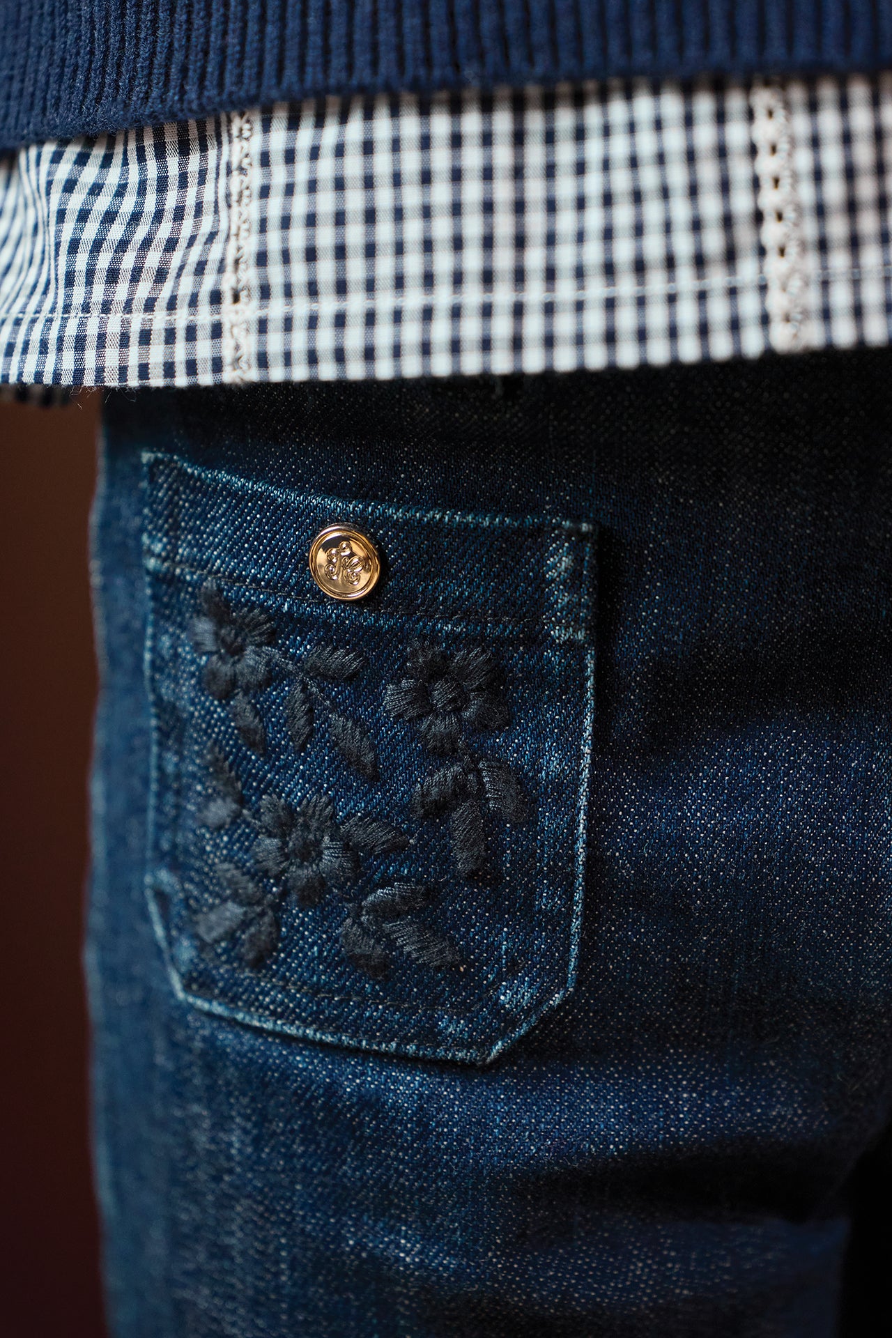 Jean - Denim coton broderie