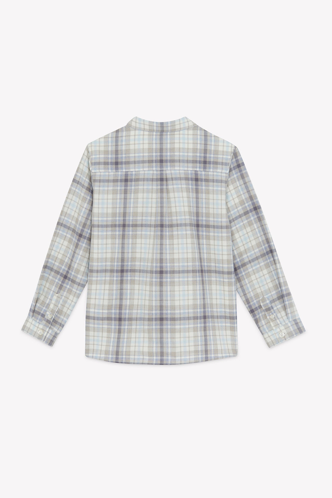 Chemise - Moka coton carreaux broderie
