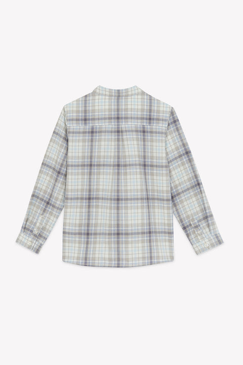 Chemise - Moka coton carreaux broderie - Image principale