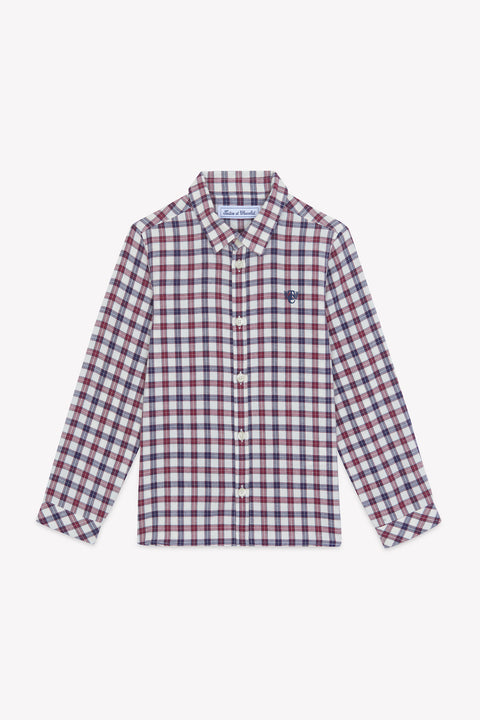 Camicia - Madreperla  cotone Scacchi - Image principale